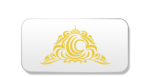 Logo designed in golden color, three c's defining the Chennai Convention Centre, enclosed within the other, and a crown over it depicting the best venue for occasions.